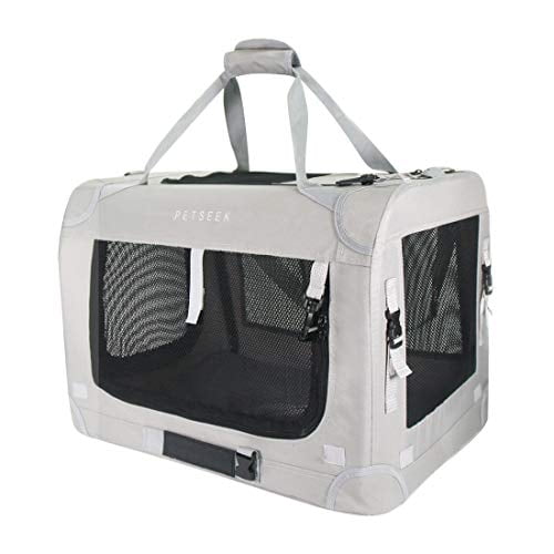 Transportín Para Mascotas Petseek, Extra Grande, Plegable, Para Perros Medianos