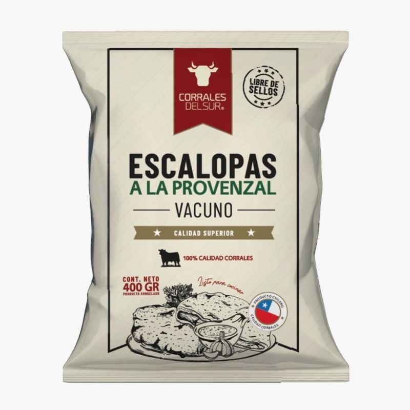 Escalopa de Vacuno Provenzal, 400 g - Lider - $4.990