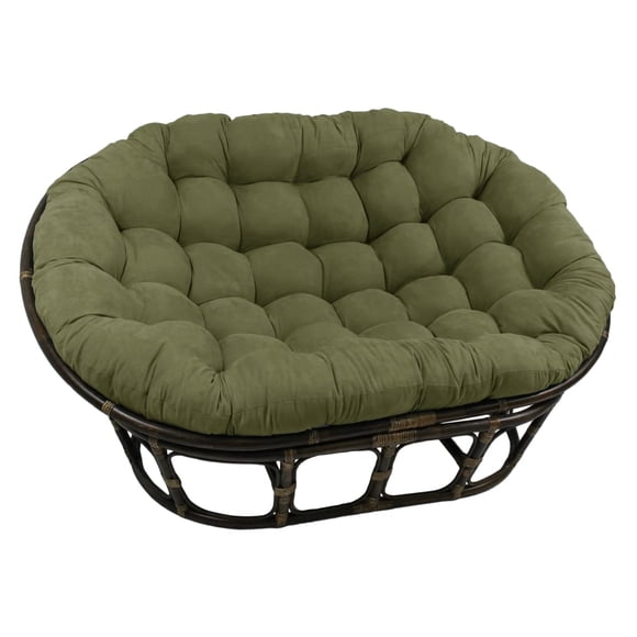 Silla Papasan doble Cushion Blazing Needles de microgamuza maciza