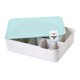 thumbnail image 5 of Caja De Almacenamiento De Ropa Interior, Organizador De Cajones De PP, Armario Apilable, Organizador De Gabinete, Tapa Azul, 10 Rejillas, 5 of 5
