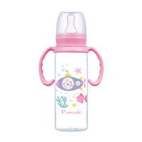 Pumucki - Mamadera De Plástico Anticolico, Color Rosado, 240 Ml