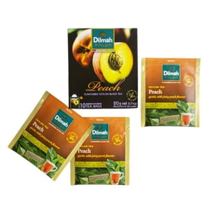 Pack 6 Te Negro Durazno Dilmah 10 Bolsitas C/U
