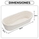 thumbnail image 2 of Banneton Ovalado 30x15x8 Cm Cesta De Rattan Con Funda Lino, 2 of 9