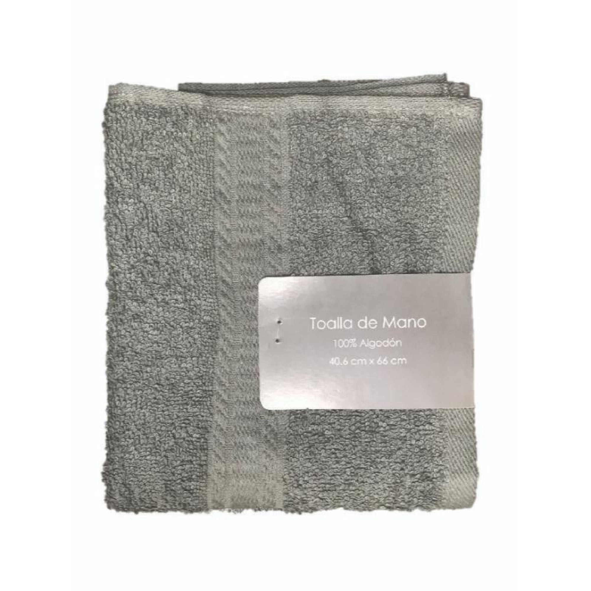 Toalla De Mano Gris 40.6x66cm 100% Algodón Grey Label