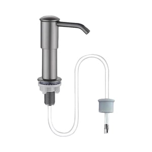 Bothyi - Dispensador De Jabón Para Fregadero Integrado Con Kits De Tubos De Extensión Para Baño, Recipiente De Bricolaje, Color Gris