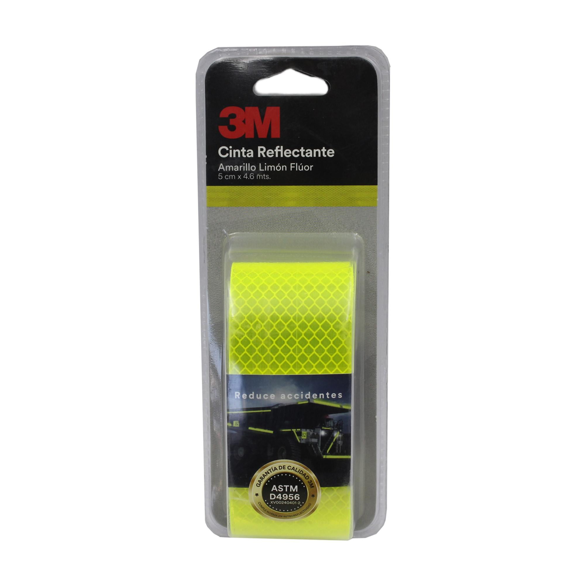 Cinta Reflectante Amarilla Fluor Tira De 4.6 Mts Marca 3m