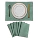 thumbnail image 1 of XmhyTop Juego de 6 Manteletes Individuales Texturizados Clásicos, Resistentes a Manchas, Ideal para Barbacoas y Mesas de Comedor, Estilo E, 48*33cm, Verde claro, 1 of 5