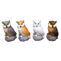 Magideal - 4X Minibúho De Resina, Figuritas En Miniatura, Accesorios De Jardín De Hadas, Animales De Jardín De Hadas Para Jardín De Hadas, Macetas, Decoración
