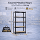 thumbnail image 2 of Estante Metálico Negro 150x70x30 cm Soporta 350kg, 2 of 2