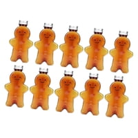 Magideal - 10 Piezas Botellas De Jugo Vacías Con Tapa Hermética También Como Recipientes Para Líquidos Envases De Leche Y Tarros De Plástico Con Forma Divertida Marrón