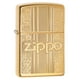 thumbnail image 1 of Mechero de bolsillo Zippo de latón pulido con diseño estampado, 1 of 6