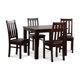thumbnail image 1 of Comedor Ñuble Cuadrado 95X95 Cm Con 4 Sillas Chocolate-Negro, 1 of 13