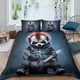 thumbnail image 1 of Funda nórdica Hip Hop Panda con estampado 3D de personajes de anime, funda nórdica para niños y niñas, fundas de edredón con fundas de almohada, juego de ropa de cama de microfibra suave con, 1 of 3
