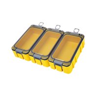 Magideal - Conjunto De 3 Caja De Almacenamiento De Señuelos De Pesca Para Ganchos Y Accesorios , Amarillo