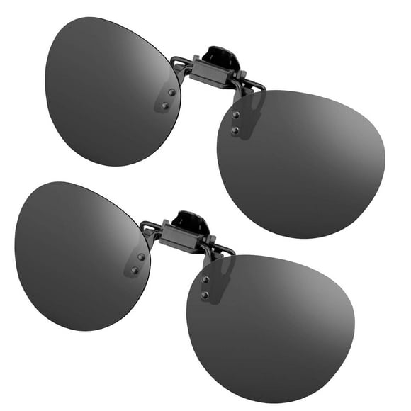 Gafas de sol con clip SPLAKS, redondas, polarizadas, unisex, abatibles