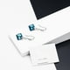 thumbnail image 2 of Aros Cristina Plata Italiana 925 y Cristal Genuino Bermuda Blue, 2 of 4