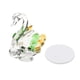 thumbnail image 1 of Estatuas Esculturas Cumpleaños Aniversario Fiesta Cisne Crystak Figuras Hogar Verde Amarillo, 1 of 3