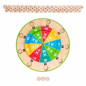 Bothyi - Juguete De Madera Con Rueda De Multiplicación, Plato Giratorio De Multiplicación 99 Para Profesores Y Niños
