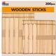 thumbnail image 1 of StesoSHOP 200 piezas de palitos de madera de tamaños variados para manualidades, 1 of 6