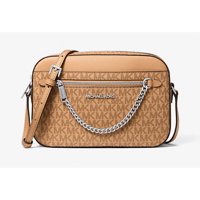 Bolso Crossbody Michael Kors Jet Set Grande Peanut Con Logo Y Cadena Con Cierre Y Monedero
