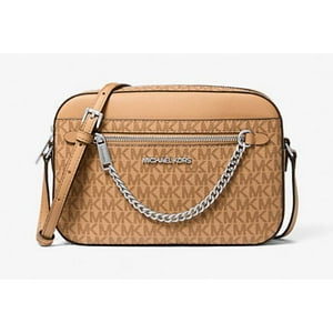 Bolso Crossbody Michael Kors Jet Set Grande Peanut Con Logo Y Cadena Con Cierre Y Monedero
