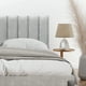 thumbnail image 3 of Respaldo Tubular Vertical King Lino Gris Plata, 3 of 3
