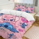 thumbnail image 3 of 3 Pieces Love Stitch And Angel Bedding Comforter Set Full with 2 Pillowcases for Kids Teens Girls Women Microfiber Easy Wash Light Breathable Cozy White Base Bed Sheets, 3 of 5