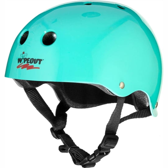 Casco Wipeout De Borrado En Seco Para Bicicleta, Patín O Scooter, Azul Turquesa