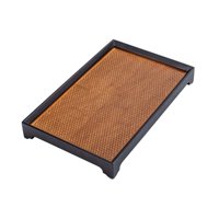 Magideal - Bandeja De Té De Bambú Mesa De Té Gongfu Bandeja De Fruta Pequeña Y Sencilla Multifuncional Bandeja Para Servir Té Para Casas De Té Restaurantes Cafés 30 Cm X 19 Cm X 4 Cm
