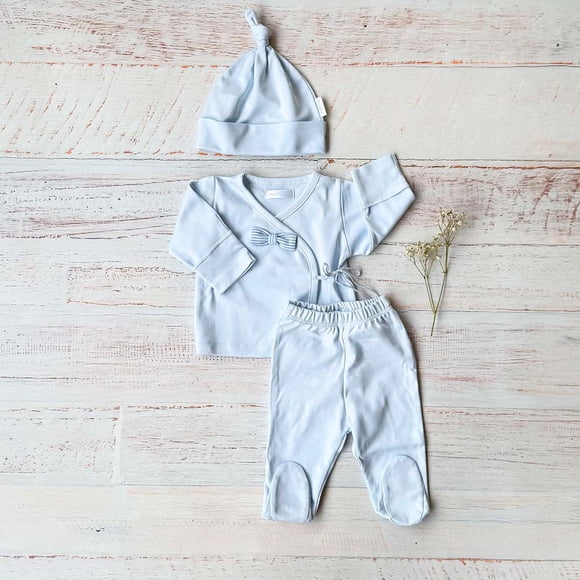 Ajuar x 3 Dany Celeste - Talla 0-3 meses