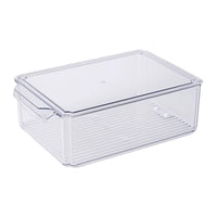 Magideal - Caja De Prueba De De Pizza Bandeja De De Pizza Con Cubierta Panadería Transparente Contenedores De Prueba De Bola De Grande Para Nevera