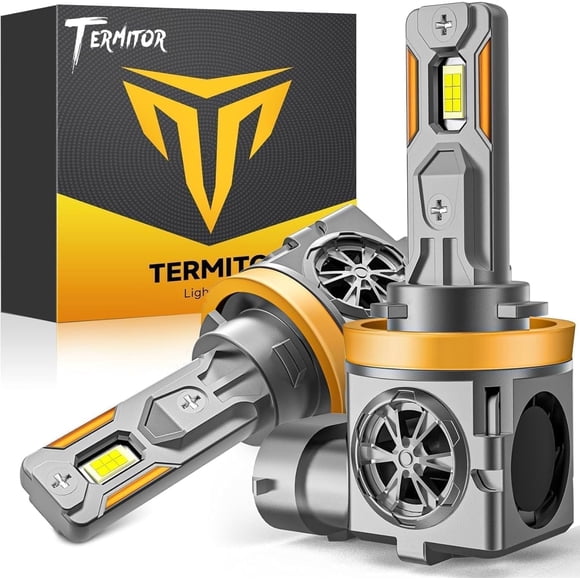 Bombillas LED Termitor H11/H9, 6500 K, 50 000 lúmenes, 10 veces más brillantes, paquete de 2
