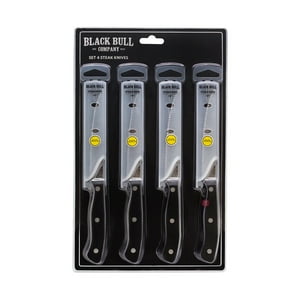 Black Bull - Set 4 Cuchillos Para Carne Steak- Ps
