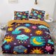 thumbnail image 1 of Colorful Rainbow Girl Gift Quilt Duvet Cover Set Super Bedding3-Piece Bedding Set, 1 of 5
