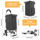 thumbnail image 2 of Carrito de compras ISWEES Heavy Duty 3 en 1, 50 kg con bolsa impermeable, 2 of 9