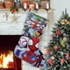 thumbnail image 1 of Spidey y sus Sorprendentes Amigos Tema: Calcetines de Navidad, fino lino blanco para colgar en escaleras y chimenea, decoración navideña para el hogar, regalo de Navidad. 45cm × 32cm, 1 of 5