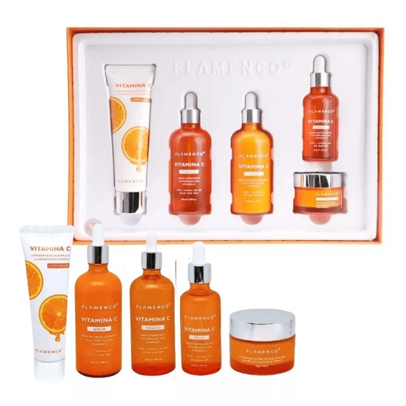 Kit SkinCare Facial Hidratante Antioxidante Vit C Piel Seca