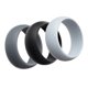 thumbnail image 2 of 3 piezas de 8 mm de ancho de goma flexible de silicona anillo de dedo de la boda banda US Size11, 2 of 5