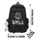 thumbnail image 3 of Funny emoji pattern campus backpack, large capacity travel backpack, Korean Japanese style bag, 3 of 3