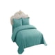 thumbnail image 2 of Quilt Cubrecama De Verano King Con Pompon Color Turquesa, 2 of 4