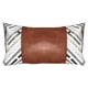 thumbnail image 1 of Funda Cojin Decorativo Ecocuero Gris Y Beige 50X30, 1 of 3
