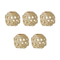 Magideal - Juego De 5 Pantallas Tejidas A Mano, Cubierta De Luz Colgante, Reemplazo A Prueba De Polvo, Cubierta De Lámpara Rústica Para Restaurante, Casa De Té, , Grande Largo