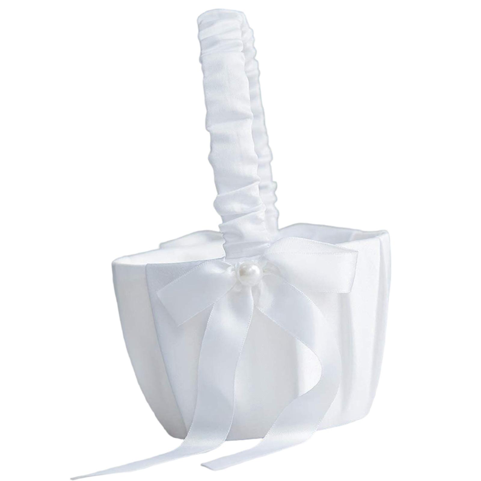 Magideal - 1 Cesta De Boda Para Niña Con Flores De 7,8 X 5,1 Pulgadas, Contenedor De Dulces Para Fiesta.