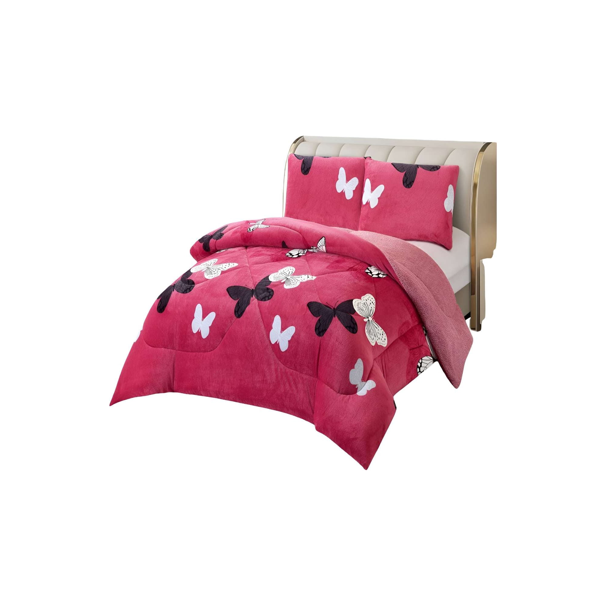 Genérico - Cobertor Plush Con Chiporro 2 Plazas 230x250cm Rosa C17