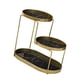 thumbnail image 4 of Bandeja Cosmética Decorativa Organizador De Tocador Ordenado Para Encimera Baño Negro Marmoleado, 4 of 5