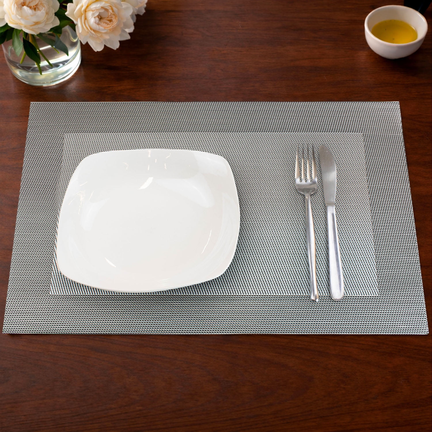 Individual De Mesa Nautica Home 45x30cm Plateado