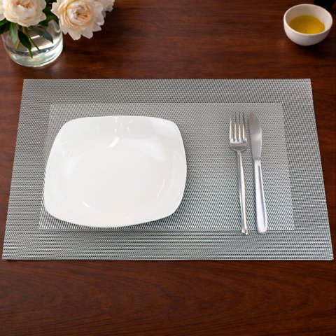 Individual De Mesa Nautica Home 45X30Cm Plateado