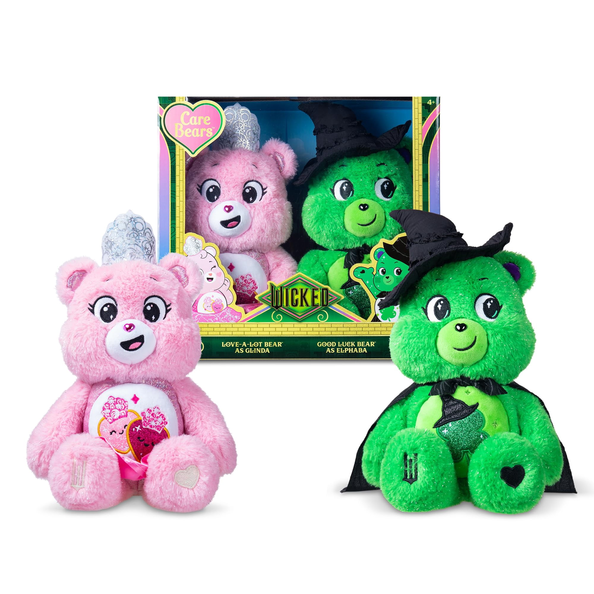 Peluche Care Bears Wicked 2-pack 35 Cm Love-a-lot Y Good Luck
