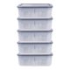 thumbnail image 1 of REGALWOVEN 5 Paquete de Contenedores de Almacenamiento de Alimentos con Tapas, Contenedores de Preparación de Comidas de Plástico para Microondas y Congelador 3 Cuadrículas-Hueco 5 Paquete, 1 of 6