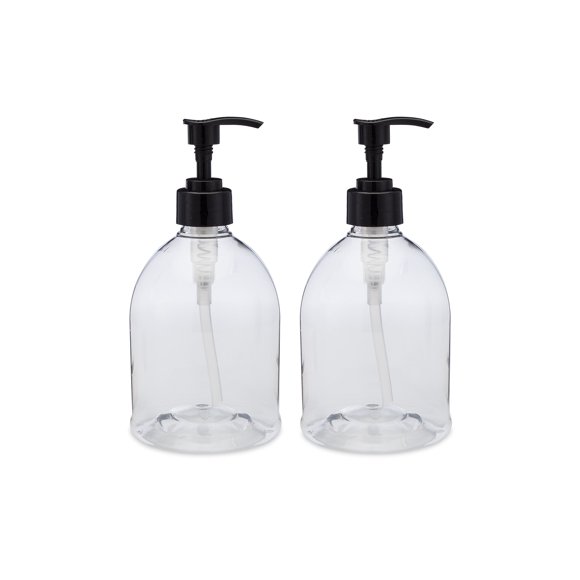 Botellas con bomba Earth's Essentials 500 ml recargables (paquete de 2)